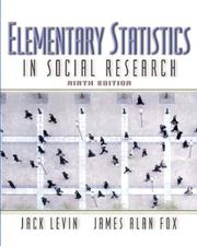 Elementary statistics in social research by Jack Levin