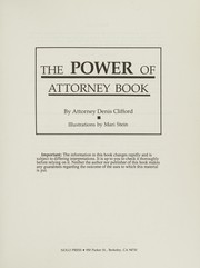 Cover of: Power of Attorney Book