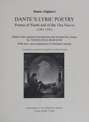 Dante's Lyric Poetry by Teodolinda Barolini, Richard Lansing, Andrew Frisardi