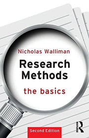 Cover of: Research Methods : the Basics: 2nd Edition