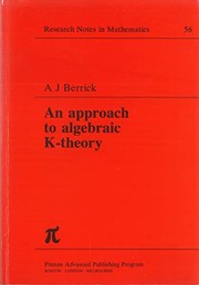 Cover of: An approach to algebraic K-theory