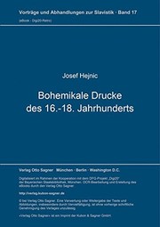 Cover of: Bohemikale Drucke des 16.-18. Jahrhunderts by Josef Hejnic