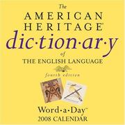 Cover of: The American Heritage Dictionary of the English Language Word-a-Day: 2008 Day-to-Day Calendar