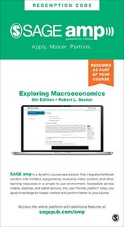 Cover of: Exploring Macroeconomics - SAGE Amp Edition