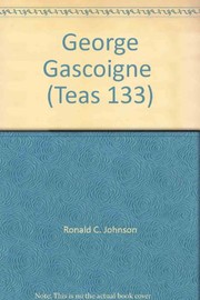Cover of: George Gascoigne by Ronald Johnson