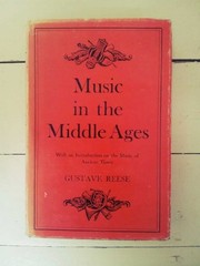 Cover of: Music in the Middle Ages by Gustave Reese