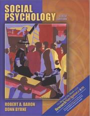 Cover of: Social psychology by Robert A. Baron