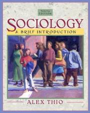 Cover of: Sociology by Alex Thio