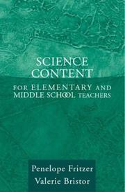 Cover of: Science Content for Elementary and Middle School Teachers