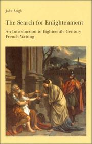 Cover of: The Search for Enlightenment: An Introduction to Eighteenth-Century French Writing