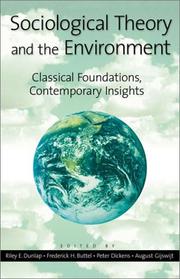 Cover of: Sociological Theory and the Environment