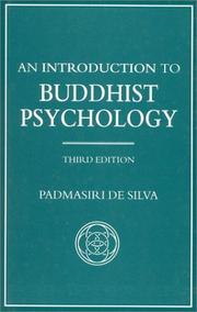 Cover of: An Introduction to Buddhist Psychology by Padmasiri De Silva