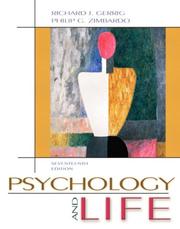 Cover of: Psychology and Life by Richard J. Gerrig, Philip G. Zimbardo
