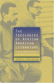 Cover of: The ideologies of African American literature by Robert E. Washington