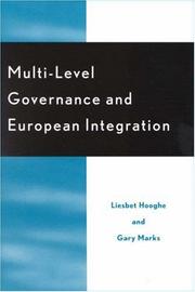 Cover of: Multi-Level Governance and European Integration