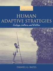 Cover of: Human adaptive strategies by Daniel G. Bates