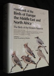 Cover of: Handbook of the Birds of Europe, the Middle East and North Africa: The Birds of the Western Palearctic Volume V by 