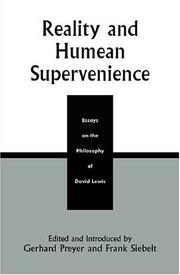 Cover of: Reality and Humean Supervenience by Gerhard Preyer