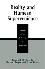 Cover of: Reality and Humean Supervenience: Essays on the Philosophy of David Lewis