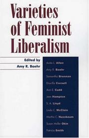 Cover of: Varieties of Feminist Liberalism (Feminist Constructions)