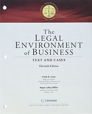 Cover of: Bundle : the Legal Environment of Business: Text and Cases, Loose-Leaf Version, 11th + MindTapV2. 0, 1 Term Printed Access Card