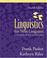 Cover of: Linguistics for Non-Linguists