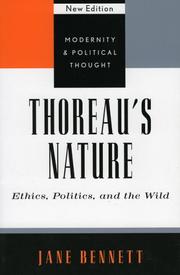 Cover of: Thoreau's Nature by Jane Bennett