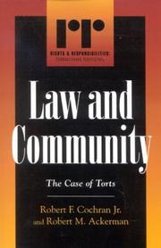 Cover of: Law and community by Robert F. Cochran