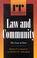 Cover of: Law and community