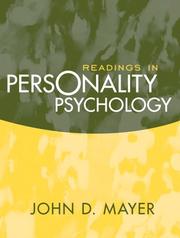 Cover of: Readings in Personality Psychology