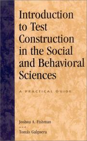 Cover of: Introduction to Test Construction in the Social and Behavioral Sciences: A Practical Guide