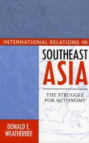 Cover of: International Relations in Southeast Asia by Ralf Emmers