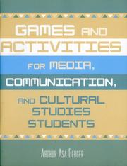 Cover of: Games and activities for media, communication, and cultural studies students