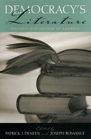 Cover of: Democracy's Literature: Politics and Fiction in America