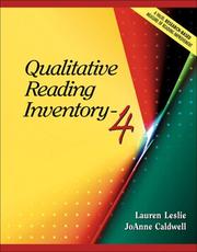 Cover of: Qualitative Reading Inventory-4 (4th Edition) by Lauren Leslie, JoAnne Caldwell