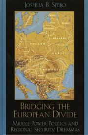 Cover of: Bridging the European divide by Joshua B. Spero
