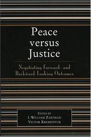 Cover of: Peace versus Justice by Victor Kremenyuk, Victor Kremenyuk