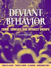 Cover of: Deviant Behavior by Charles H. McCaghy, Timothy A. Capron, J. D. Jamieson, Sandra H Harley Carey