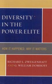 Cover of: Diversity in the power elite by Richard L. Zweigenhaft
