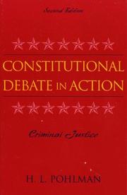 Cover of: Constitutional Debate in Action: Criminal Justice