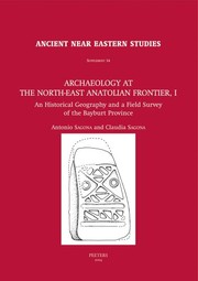 Cover of: Archaeology at the north-east Anatolian frontier, I. by A. G. Sagona