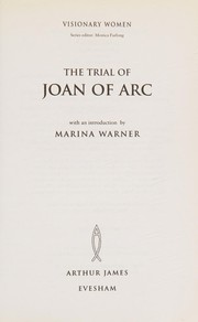 Cover of: The trial of Joan of Arc