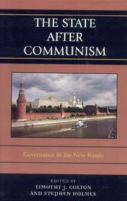 Cover of: The State after Communism: Governance in the New Russia