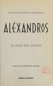 Cover of: Aléxandros by Valerio Massimo Manfredi