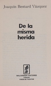 Cover of: De la misma herida