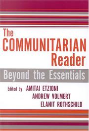 Cover of: The Communitarian Reader: Beyond the Essentials (Rights and Responsibilities (Lanham, MD.).)