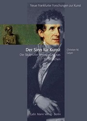Cover of: Der Sinn für Kunst by Christian M. Geyer