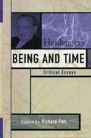 Cover of: Heidegger's Being and Time by Richard Polt, Richard Polt