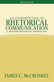 Cover of: Introduction to Rhetorical Communication, An (9th Edition)