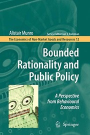 Cover of: Bounded Rationality and Public Policy: A Perspective from Behavioural Economics